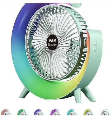 Mini Desktop Fan Adjustable Colorful Fan