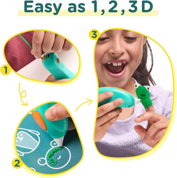 Essentials 3D Pen Set for Kids, Easy to Use, Learn from Home Art, Educational STEM Toy for Boys & Girls.