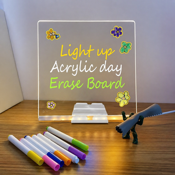 DIY 3D Acrylic LED Writing Message Board for Kids