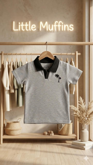 Grey Signature Wear Polo T-Shirt